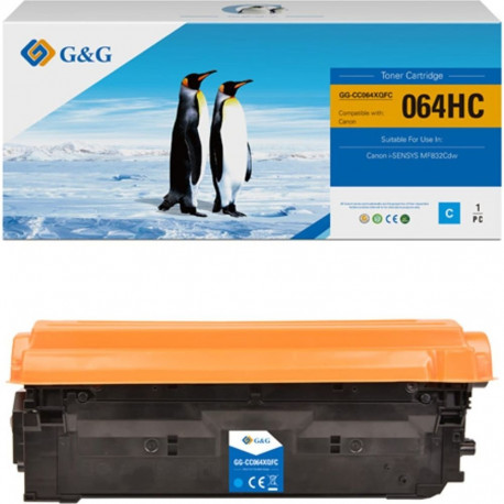 G&G toonerkassett NT-CC064XQFC-RC ühilduv Canon 064 HC suurmahtne 10500s, tsüaan
