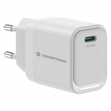 "CONCEPTRONIC Ladegerät 1Port GaN USB-C 45WPD3.0/PPS ws"