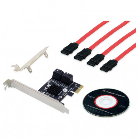 CONCEPTRONIC PCIe 2.0 kaart 4-pordiline 4x SATA 3.0 6Gbps