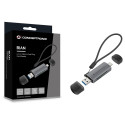"CONCEPTRONIC Kartenleser USB-A/-C3.2->TF/Micro-SD3.0 schwarz"