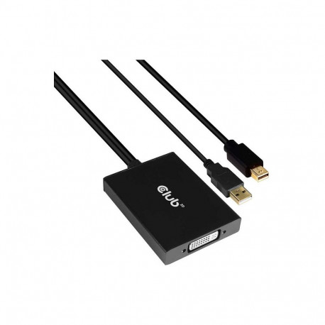 Club3D adapter MiniDisplayPort > DVI-D aktiivne topelt St/Bu jaemüügipakendis