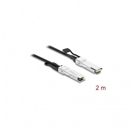 "Delock Twinax Kabel QSFP28 Stecker zu QSFP28 Stecker 100 Gbps 2 m"