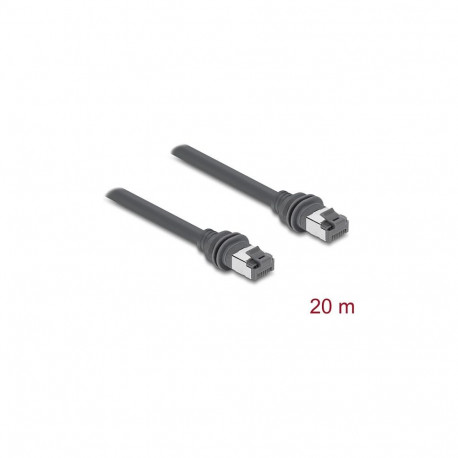"Delock RJ45 Patchkabel Cat.6 kompatibel mit Starlink Gen3 - 20 m grau"
