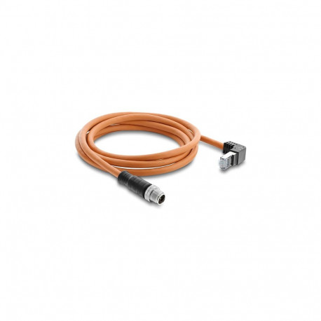 "DELOCK M12 Kabel X-kodiert 8 Pin St zu RJ45 St 2m orange"