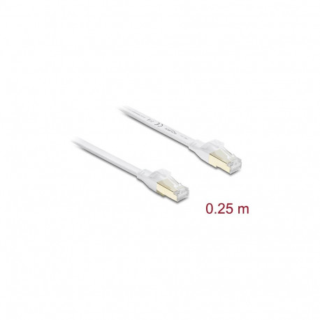 "DELOCK RJ45 Flachband Patchkabel Cat.8.1 U/FTP 40Gbps, 0,25m"
