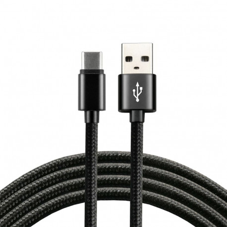 USB Cable - everActive CBB-2CB 3A, 480 MB/s, USB-C, 2 m, Black