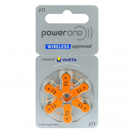 Battery - Varta 13 PR48 Power One Hearing Aid, 6 Pcs