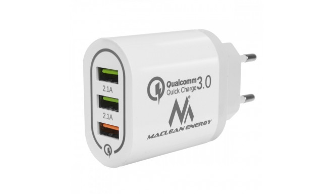 Maclean laadija 3xUSB MCE479W