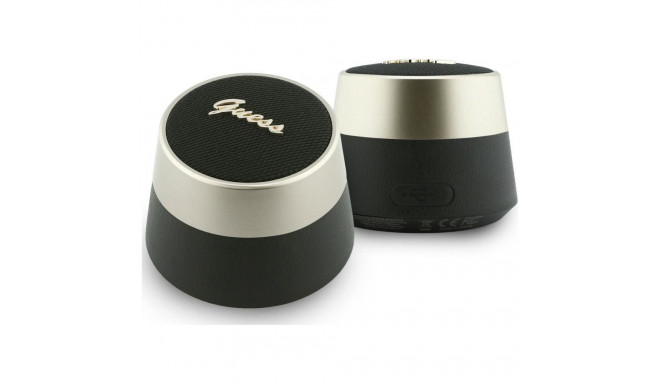 Guess 5W Script Metal Logo Bluetooth Speaker - Black