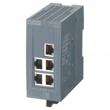 Siemens ethernet-lüliti SCALANCE XB005 6GK50050BA001AB2 haldamata tööstuslik