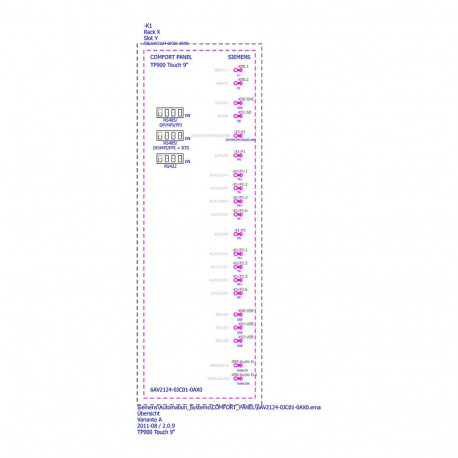 "Siemens 6AV21240JC010AX0 SIMATIC TP900 Comfort Panel Windows CE 6.0 9z TFT"