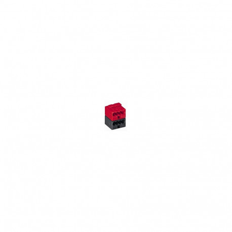 "WAGO 243-211 4-Leiter-Buchsenklemme,PUSH WIRE , 0,8 mm,dunkelgrau/rot"