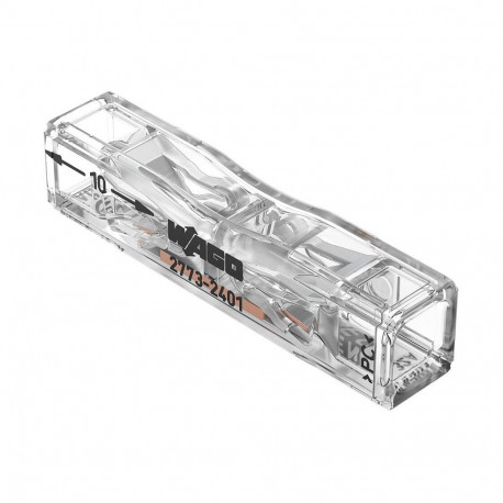 "WAGO 2773-2401 Durchgangsverbinder zum Stecken max.4qmm 2Leiter transparent"