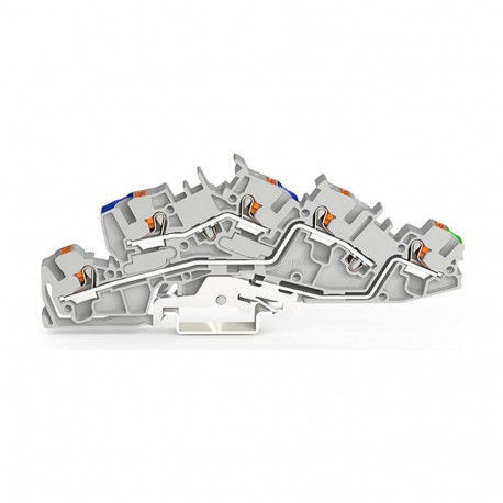 "WAGO 2205-7646 Installationsetagen- klemme,N/L/PE,Push-in CAGE CLAMP ,grau"