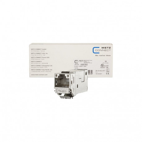 "METZ CONNECT E-DAT modul Keystone Cat.6A Jack 180, 12er VPE"