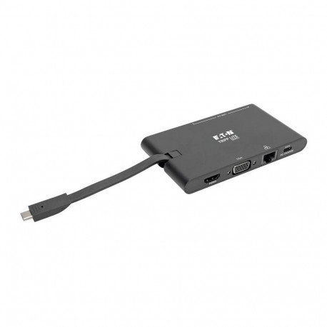 "Eaton Tripp Lite Series USB-C Dock - 4K HDMI, VGA, USB 3.2 Gen 1, USB-A/C Hub, GbE, Memory Card, 10