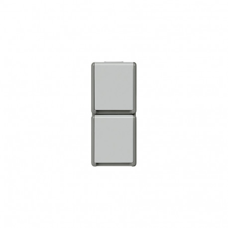 Siemens schuko-pistikupesa 5UB4723 pinnapealne IP44 2-kohaline vertikaalne madal, tumehall/helehall
