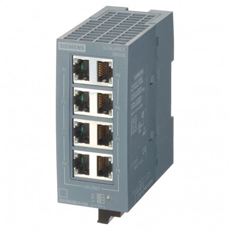 Siemens tööstuslik ethernet-lüliti SCALANCE 6GK5008-0BA10-1AB2 XB008 mittejuhitav