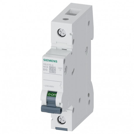 Siemens automaatkaitselüliti 5SL61106 B 10A 230/400V 6kA 1p