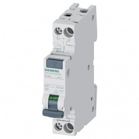 "Siemens FI/LS kompakt 6kA 5SV1316-6KK10 Typ A 30mA B10 1TE"