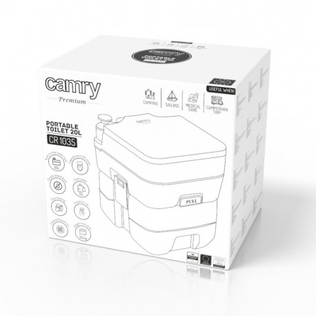 Portable Toilet - Adler CAMRY CR 1035 13 L Grey