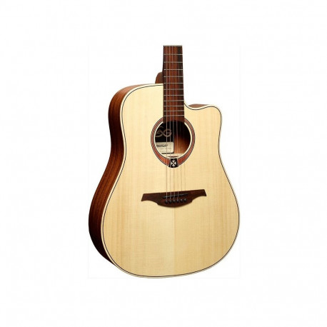 Acoustic Guitar - LAG Tramontane 70 DC Dreadnought Sitka Spruce Natural Finish