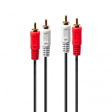 Audio Cable - Lindy 10m 2xRCA Stereo Male to Male Gold-Plated