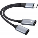 PremiumCord adapter USB-C Splitter 2in1