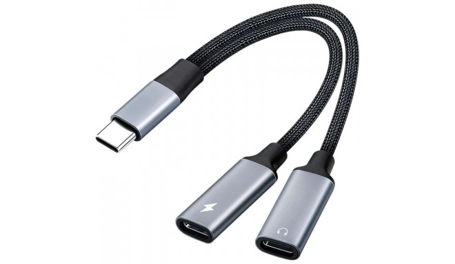 PremiumCord adapter USB-C Splitter 2in1