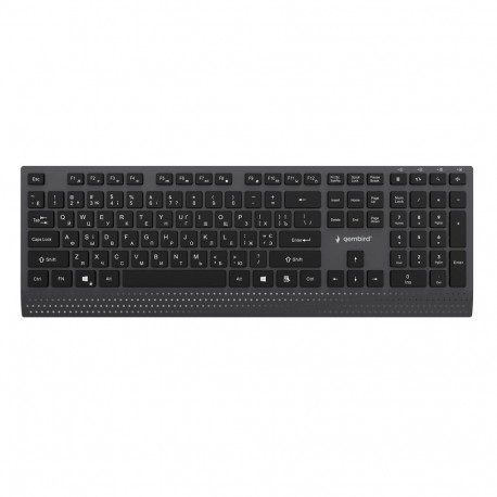 Gembird klaviatuur KB-MCH-06-CYRL õhuke juhtmega multimeediaklahvidega Type-C-adapteriga kirillitsa 