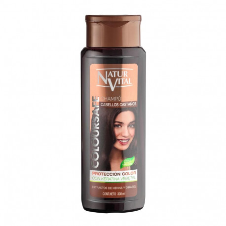 NATUR VITAL CABELLOS CASTAÑOS CHAMPU PROTECCION COLOR 300ML