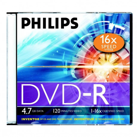 Philips DM4S6S01F DVD-R 4.7GB Slim Case