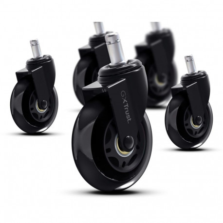 Caster Wheel - Trust 25804 Set Of 5 Polypropylene And Polyurethane Black
