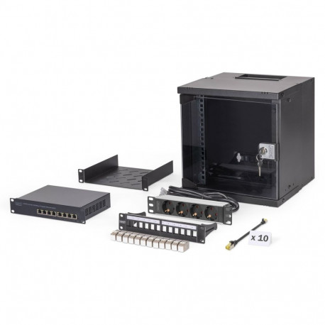 Digitus SOHO Pro network set, 254 mm (10") - 6U, 315 x 300 mm (W x D)