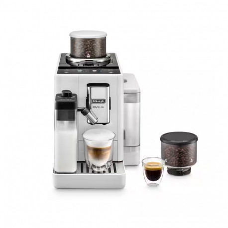 Delonghi kohvimasin Rivelia EXAM440.55.W täisautomaatne integreeritud piimavahustajaga pumbaarõhk 19