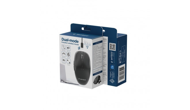 Computer Mouse - GEMBIRD MUSW2-6B-01 1600 DPI 6-Button Black