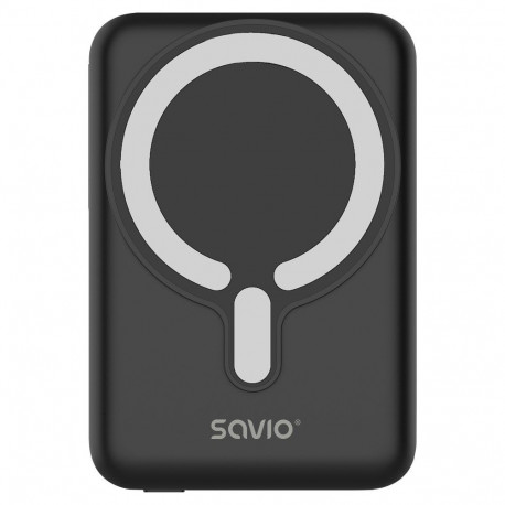 Power Bank - SAVIO BA-12 10000 mAh 20 W Magnetic Black