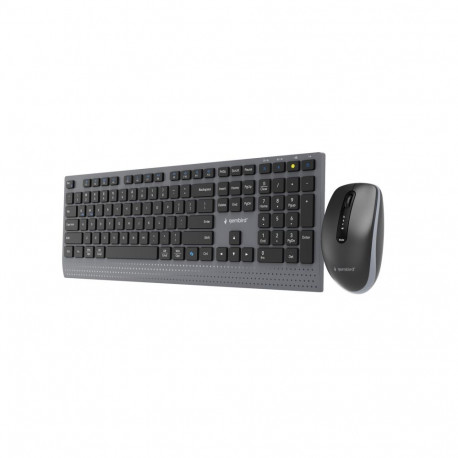 Wireless Keyboard and Mouse Set - GEMBIRD KBS-WPS-02 Dual-Mode 2.4G Bluetooth US Layout