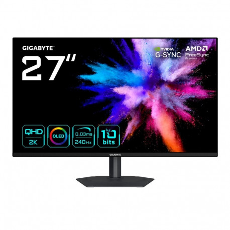 GIGABYTE mängumonitor GO27Q24A 27” OLED 2K QHD 2560 x 1440 240Hz 0.03ms 400cd/m² FreeSync Premium G-