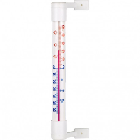 Bioterm 022202 outdoor thermometer, -50°C to +50°C, 18.5cm, plastic, adhesive mounting