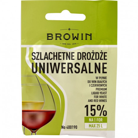 Browin Universal Liquid Wine Yeast 400190, 20ml, 25L, liquid, universal