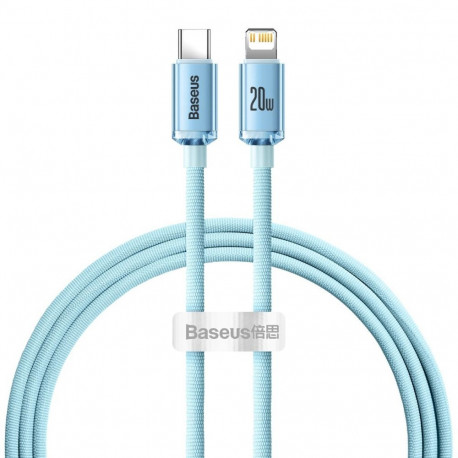 Baseus Crystal Shine USB-C to Lightning Cable 20W 1.2m / blue
