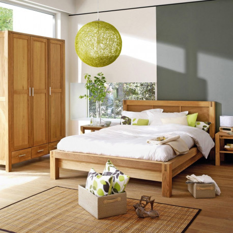 Voodi CHICAGO NEW 160x200cm, madratsiga HARMONY TOP, 176x214,5xH91cm, tammespoon/MDF