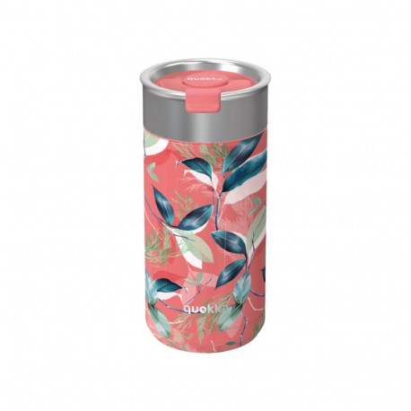 Quokka Boost Coffee Tumbler - Kubek termiczny ze stali nierdzewnej z zaparzaczem 400 ml (Exotic Pink