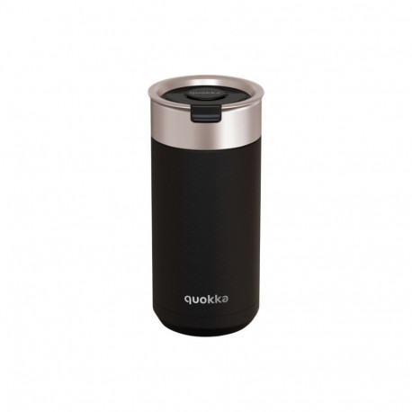 Quokka Boost Coffee Tumbler - Kubek termiczny ze stali nierdzewnej z zaparzaczem 400 ml (Carbon Blac