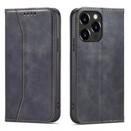 Magnet Fancy raamatutüüpi telefoni ümbris alusega iPhone 14 Pro Max must