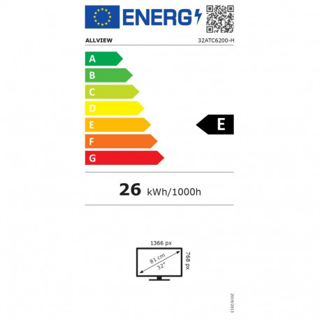 Allview LED-teler 32ATC6200-H 81 HD-valmis, must