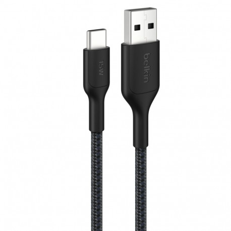 Belkin BOOSTCHARGE kaabel CAB022HQ2MBK põimitud USB-C/USB-A 2m, must