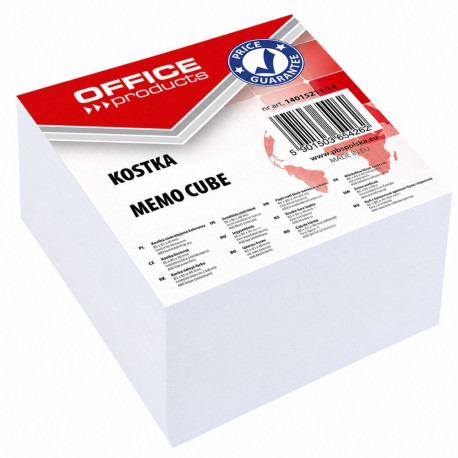 Kostka OFFICE PRODUCTS liimitud plokk 85x85x40mm, valge