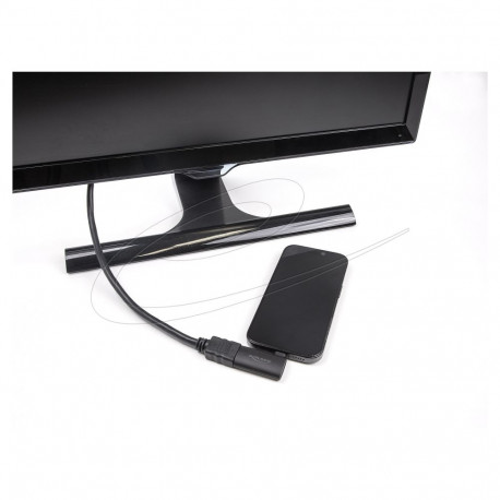 "USB Type-C™ Stecker zu HDMI Buchse (DP Alt Mode) Adapter 4K gewinkelt"